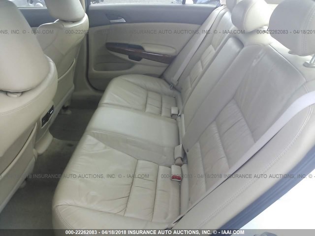 1HGCP3F87AA010156 - 2010 HONDA ACCORD EXL WHITE photo 8