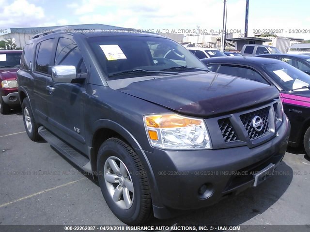 5N1AA08D08N606286 - 2008 NISSAN ARMADA SE/LE GRAY photo 1