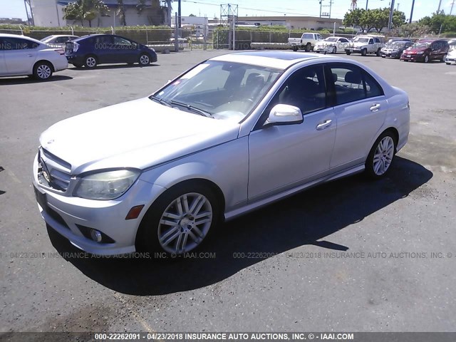 WDDGF54X29F200458 - 2009 MERCEDES-BENZ C 300 SILVER photo 2