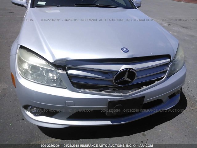 WDDGF54X29F200458 - 2009 MERCEDES-BENZ C 300 SILVER photo 6