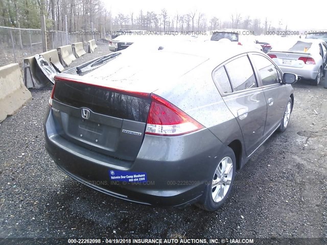 JHMZE2H79AS030222 - 2010 HONDA INSIGHT EX GRAY photo 4