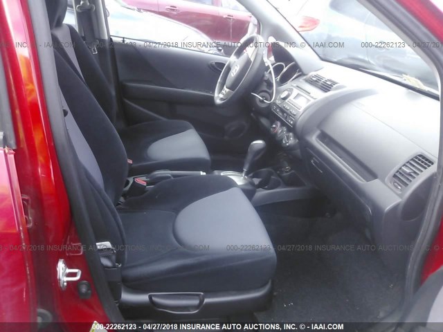 JHMGD38627S018820 - 2007 HONDA FIT S RED photo 5