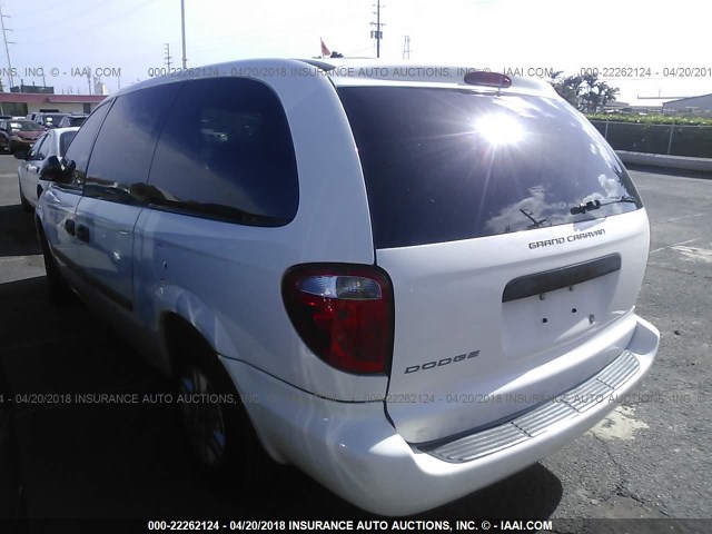 1D4GP24RX7B125961 - 2007 DODGE GRAND CARAVAN SE WHITE photo 3