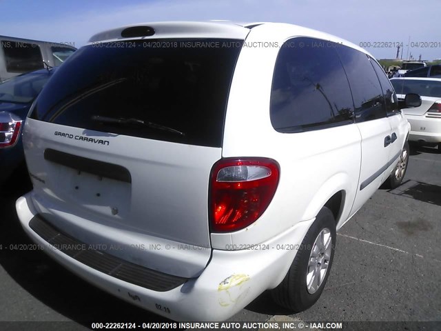 1D4GP24RX7B125961 - 2007 DODGE GRAND CARAVAN SE WHITE photo 4