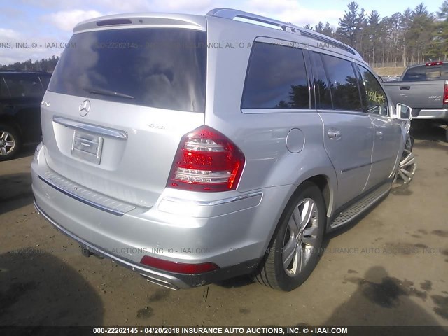 4JGBF7BEXBA644901 - 2011 MERCEDES-BENZ GL 450 4MATIC SILVER photo 4