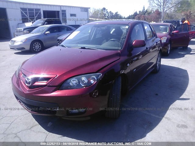 JM1BK343781104614 - 2008 MAZDA 3 HATCHBACK RED photo 2