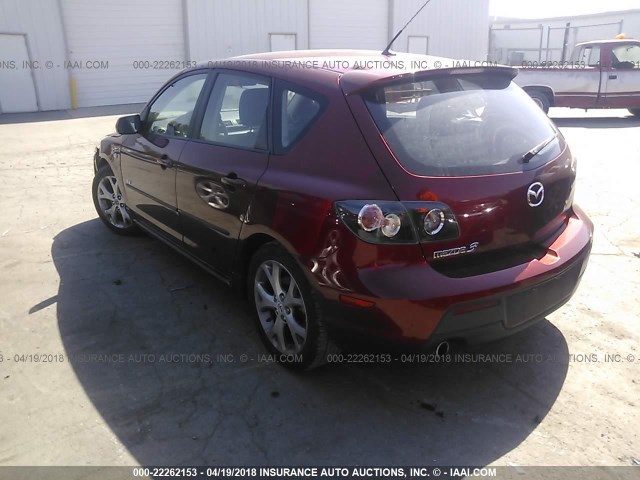 JM1BK343781104614 - 2008 MAZDA 3 HATCHBACK RED photo 3