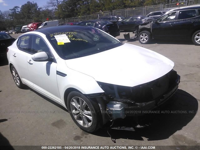 5XXGN4A71DG237393 - 2013 KIA OPTIMA EX WHITE photo 1