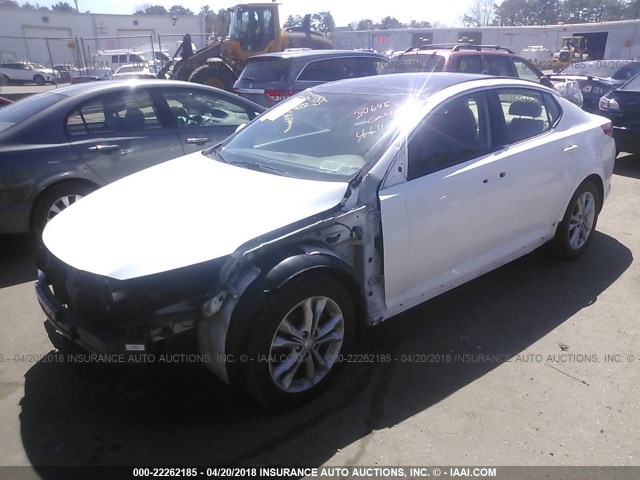 5XXGN4A71DG237393 - 2013 KIA OPTIMA EX WHITE photo 2