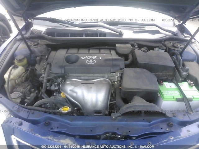 4T4BF3EK8AR022701 - 2010 TOYOTA CAMRY SE/LE/XLE 蓝色 照片 10