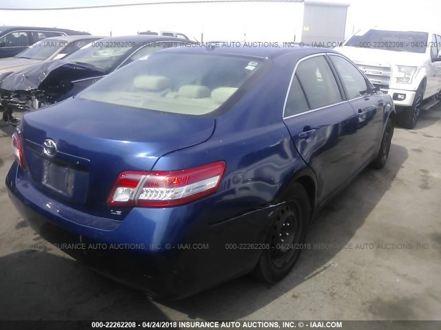 4T4BF3EK8AR022701 - 2010 TOYOTA CAMRY SE/LE/XLE 蓝色 照片 4
