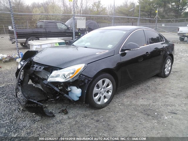 2G4GN5ER9G9173578 - 2016 BUICK REGAL PREMIUM BLACK photo 2