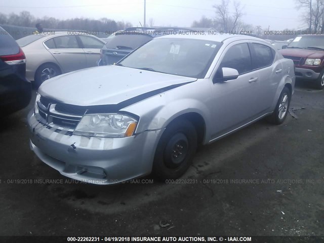 1C3CDZCB5CN165976 - 2012 DODGE AVENGER SXT SILVER photo 2