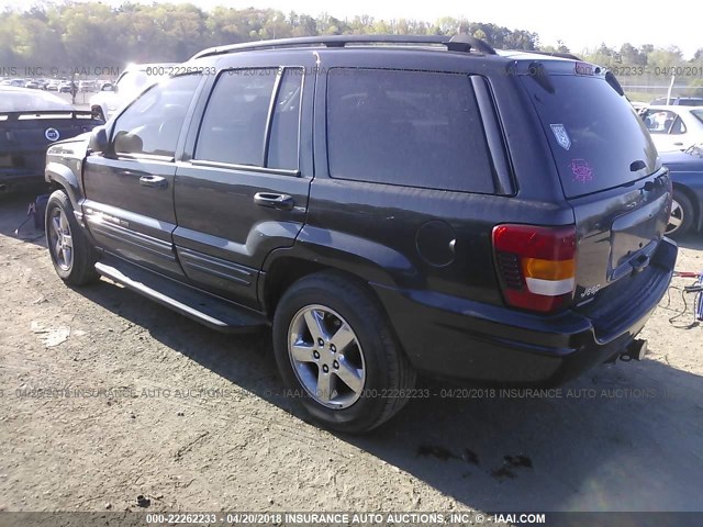 1J4GW58N04C305135 - 2004 JEEP GRAND CHEROKEE LIMITED BLACK photo 3