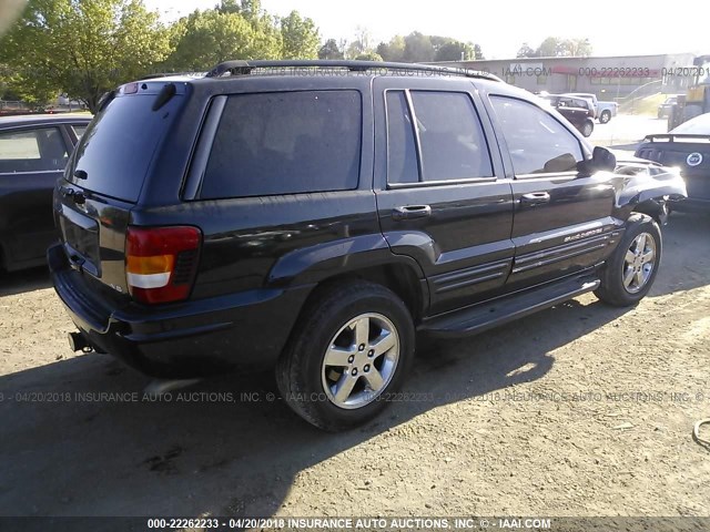 1J4GW58N04C305135 - 2004 JEEP GRAND CHEROKEE LIMITED BLACK photo 4