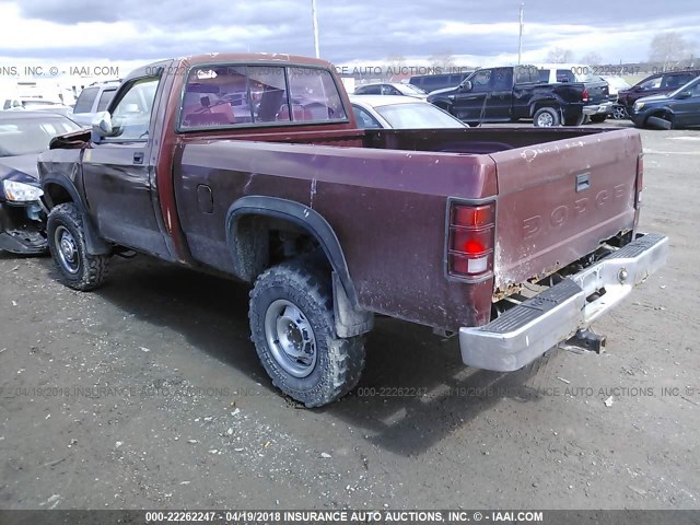 1B7GG26X0NS524576 - 1992 DODGE DAKOTA BROWN photo 3