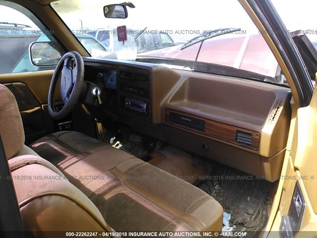 1B7GG26X0NS524576 - 1992 DODGE DAKOTA BROWN photo 5