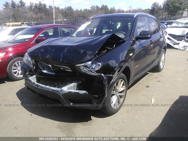 5UXWX9C55E0D32994 - 2014 BMW X3 XDRIVE28I BLACK photo 2