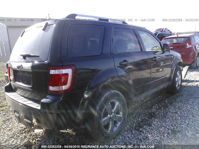 1FMCU04198KC32189 - 2008 FORD ESCAPE LIMITED BLACK photo 4