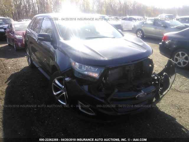 2FMTK4AP3FBB64601 - 2015 FORD EDGE SPORT BLACK photo 1