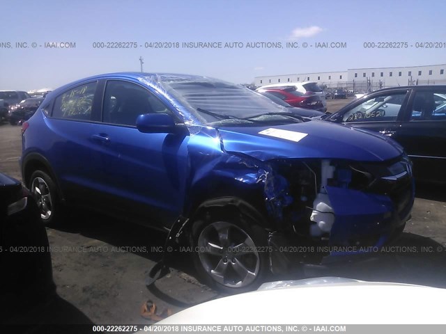 3CZRU6H39JM705482 - 2018 HONDA HR-V LX BLUE photo 1