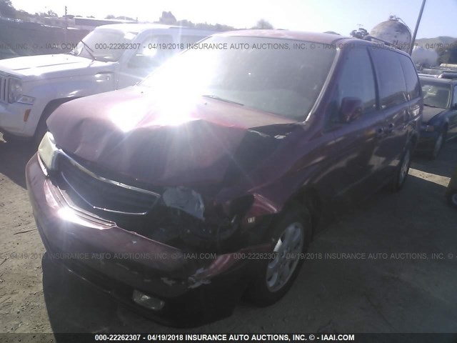 5FNRL18933B067947 - 2003 HONDA ODYSSEY EXL წითელი ფოტო 2