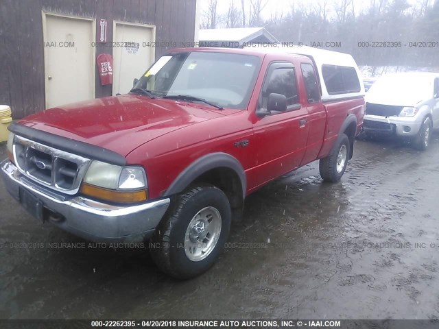 1FTZR15V8XTA66344 - 1999 FORD RANGER SUPER CAB RED photo 2