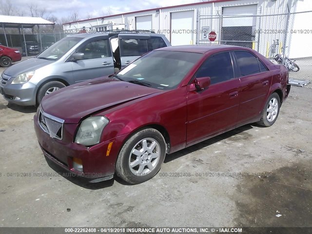 1G6DP567X50216107 - 2005 CADILLAC CTS HI FEATURE V6 RED photo 2