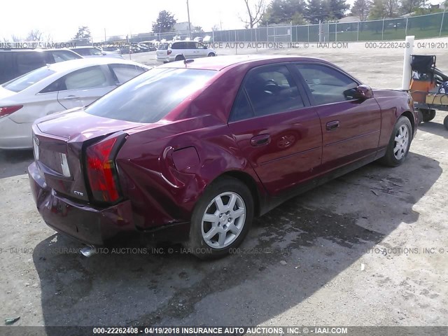 1G6DP567X50216107 - 2005 CADILLAC CTS HI FEATURE V6 RED photo 4