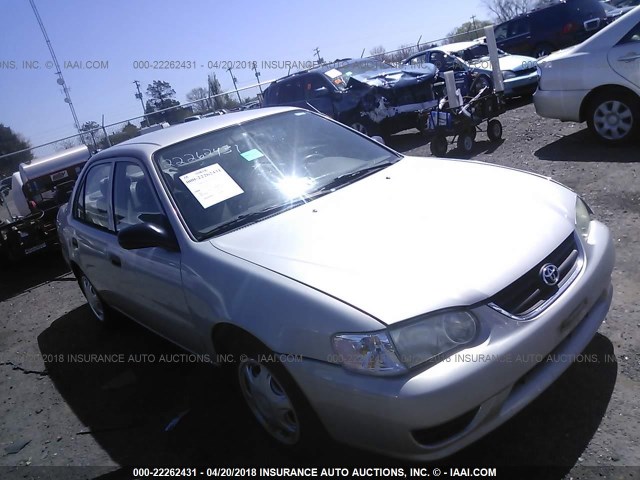 2T1BR12E71C496693 - 2001 TOYOTA COROLLA CE/LE/S SILVER photo 1