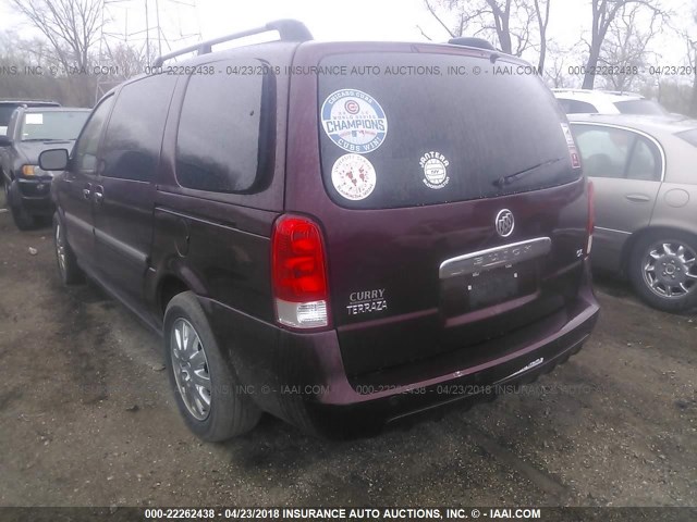 5GADV33167D175446 - 2007 BUICK TERRAZA CXL MAROON photo 3