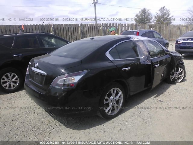 1N4AA5AP2EC485568 - 2014 NISSAN MAXIMA S/SV BLACK photo 4