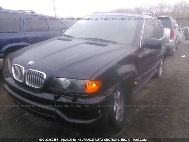 5UXFB33593LH47405 - 2003 BMW X5 4.4I BLACK photo 2