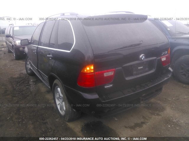 5UXFB33593LH47405 - 2003 BMW X5 4.4I BLACK photo 3