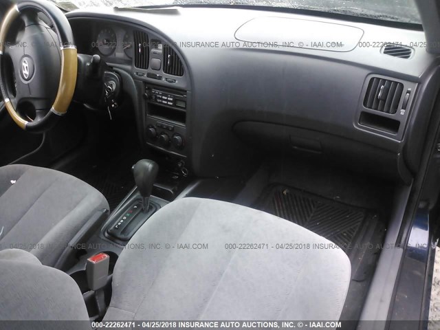 KMHDN46D85U939445 - 2005 HYUNDAI ELANTRA GLS/GT Dark Blue photo 5