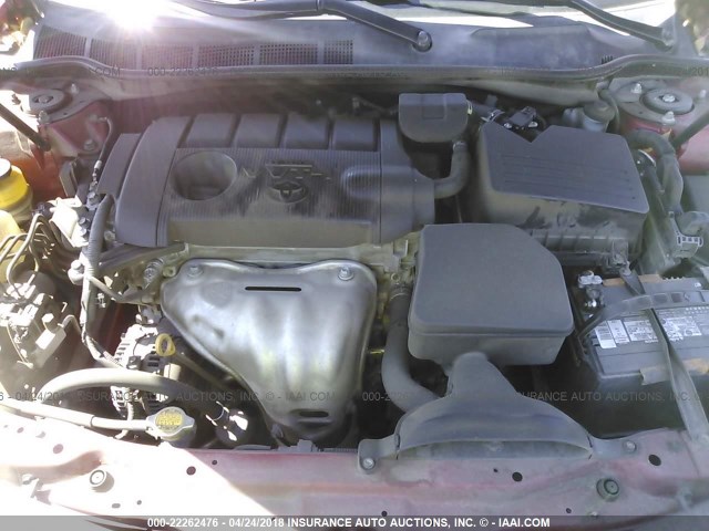4T1BF3EK0BU741579 - 2011 TOYOTA CAMRY SE/LE/XLE RED photo 10