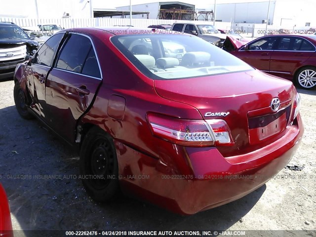 4T1BF3EK0BU741579 - 2011 TOYOTA CAMRY SE/LE/XLE RED photo 3