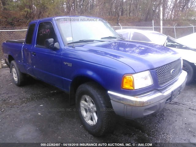 1FTZR15E73TA28291 - 2003 FORD RANGER SUPER CAB BLUE photo 1