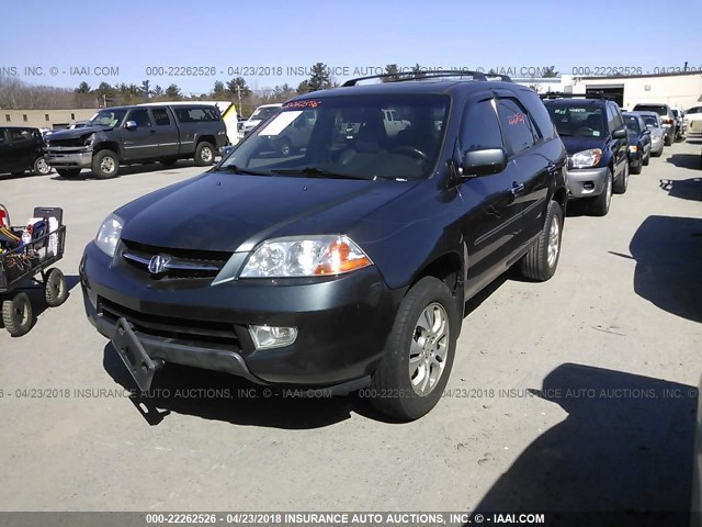 2HNYD18623H533029 - 2003 ACURA MDX TOURING GRAY photo 2