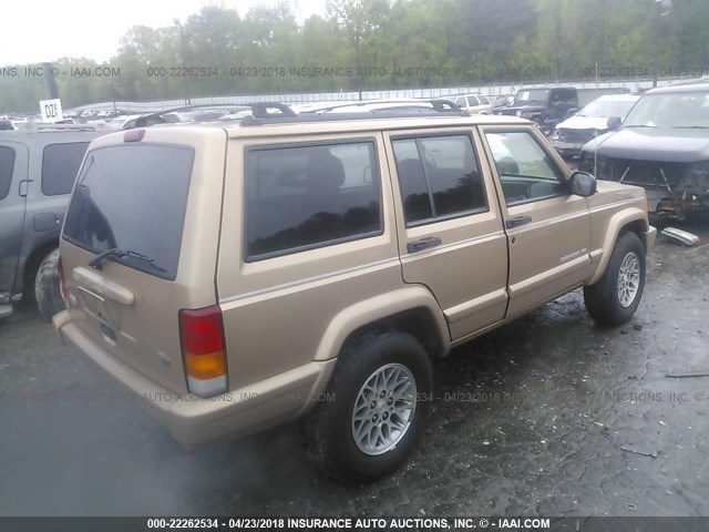 1J4FT78S7XL535443 - 1999 JEEP CHEROKEE LIMITED GOLD photo 4