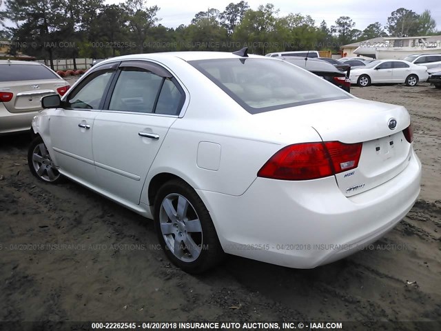 KNAGE228X95335195 - 2009 KIA OPTIMA LX/EX WHITE photo 3