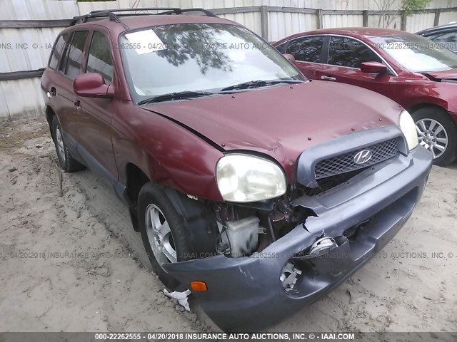 KM8SC13E84U584848 - 2004 HYUNDAI SANTA FE GLS/LX BURGUNDY photo 1