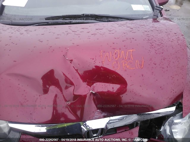 2HGFA1F66BH514458 - 2011 HONDA CIVIC LX-S 红色 照片 10