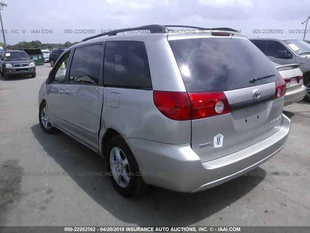 5TDZA23C86S528753 - 2006 TOYOTA SIENNA CE/LE SILVER photo 3