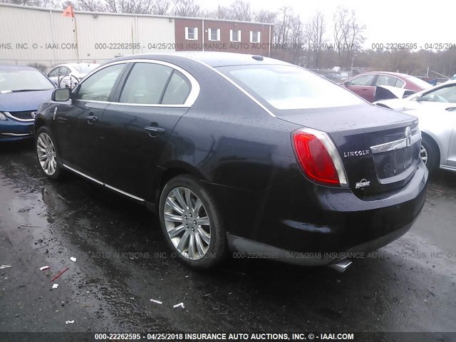 1LNHM94R89G621538 - 2009 LINCOLN MKS BLUE photo 3