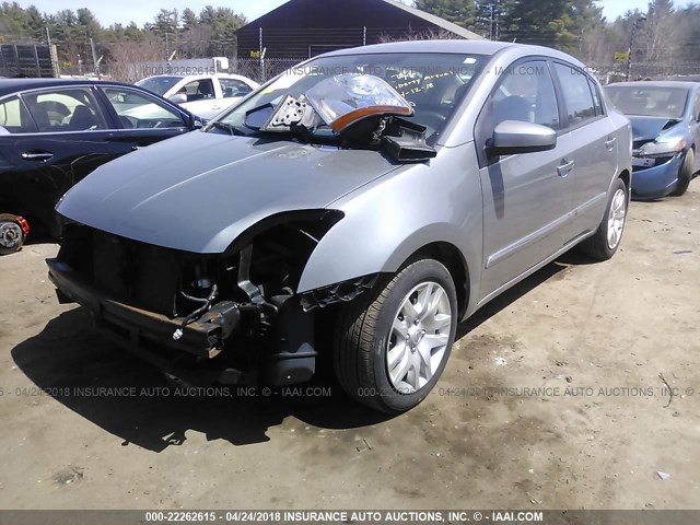 3N1AB6AP4CL698393 - 2012 NISSAN SENTRA 2.0/2.0S/SR/2.0SL GRAY photo 2