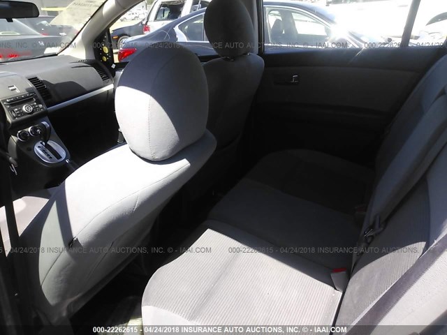 3N1AB6AP4CL698393 - 2012 NISSAN SENTRA 2.0/2.0S/SR/2.0SL GRAY photo 8