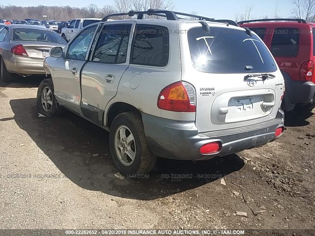 KM8SC13D64U733717 - 2004 HYUNDAI SANTA FE GLS/LX SILVER photo 3