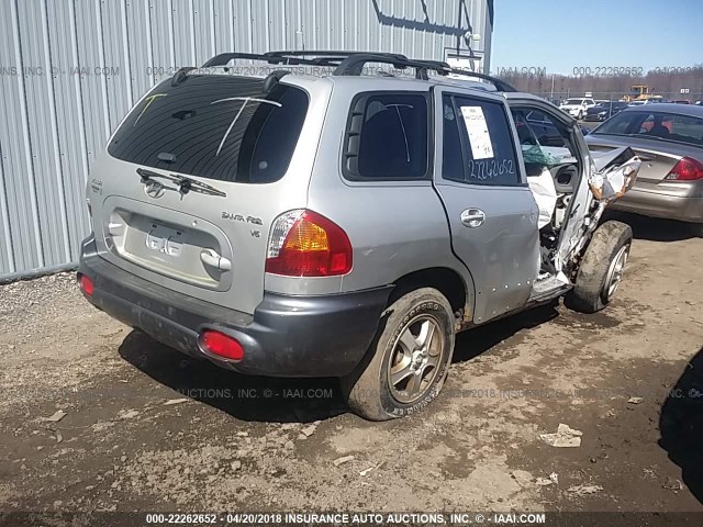 KM8SC13D64U733717 - 2004 HYUNDAI SANTA FE GLS/LX SILVER photo 4