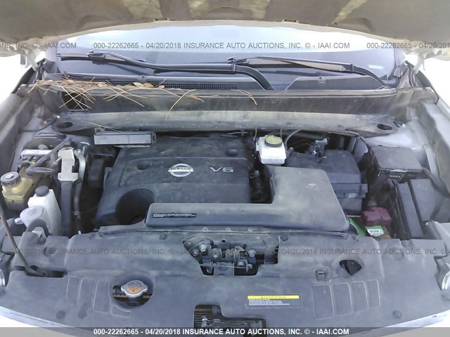 5N1AR2MN0DC647350 - 2013 NISSAN PATHFINDER S/SV/SL/PLATINUM 银色 照片 10